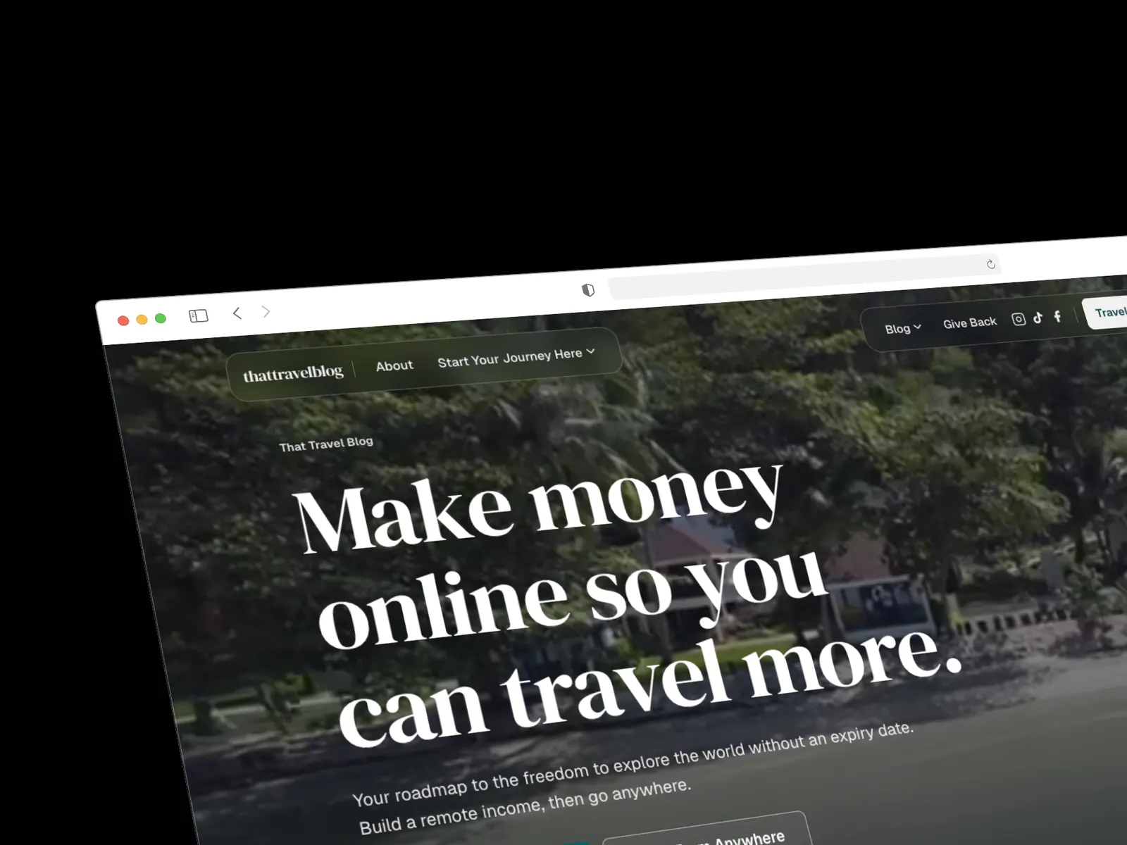 Travel Blog website